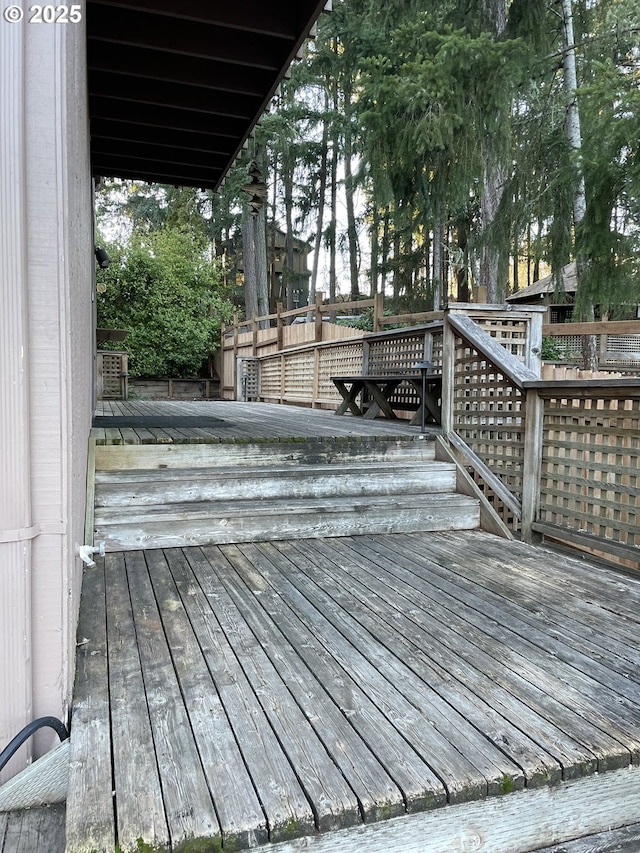 view of wooden terrace