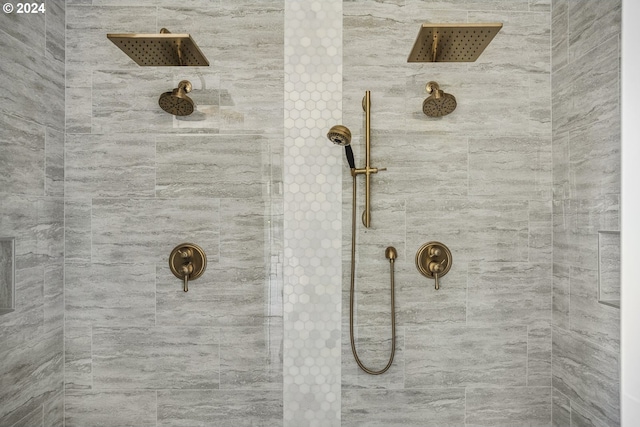 details with tiled shower