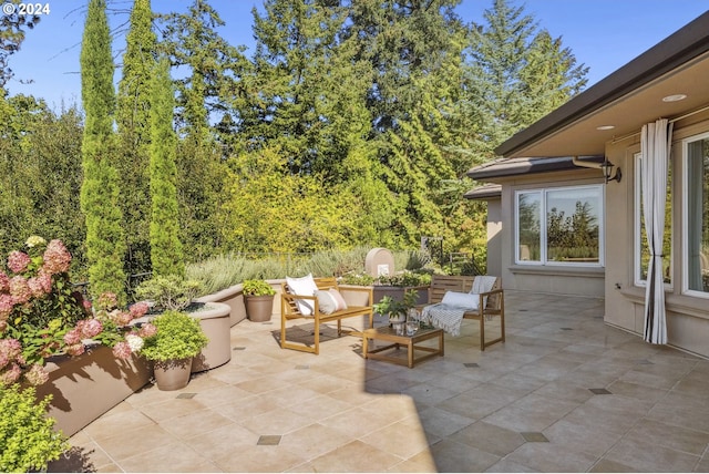 view of patio / terrace featuring outdoor lounge area