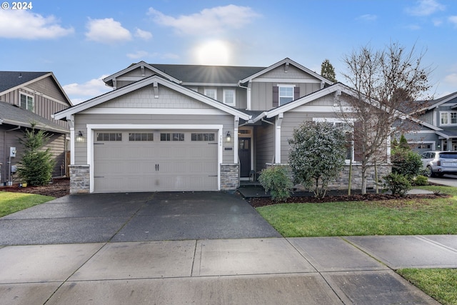 craftsman-style home featuring a garage