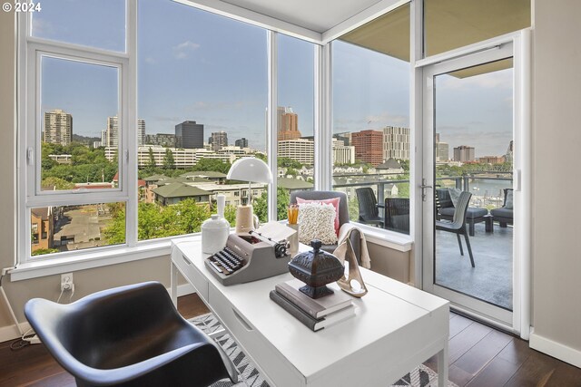 view of sunroom