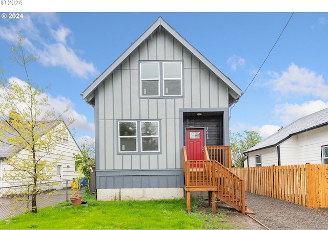 view of modern farmhouse