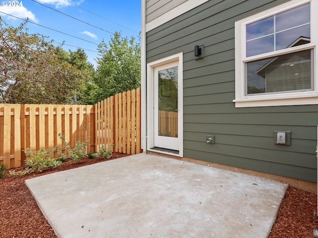 view of patio / terrace with fence