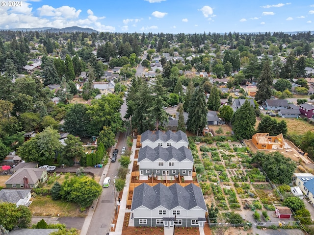 aerial view featuring a residential view