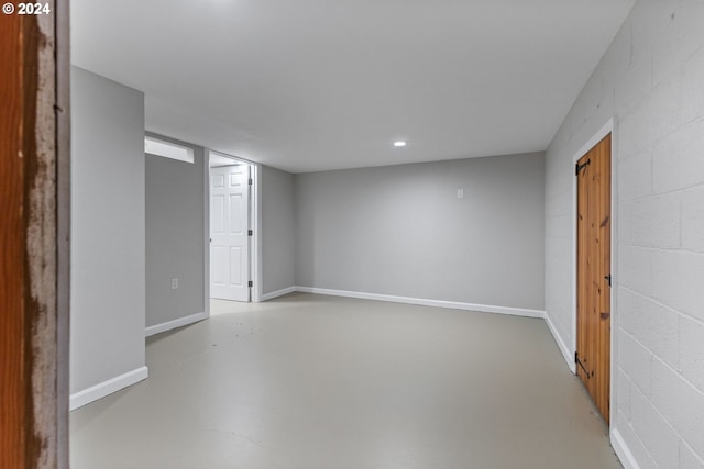 empty room with concrete floors