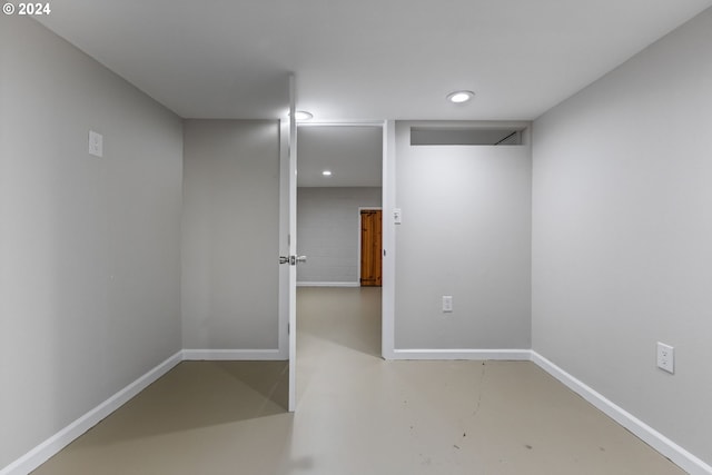 empty room featuring concrete floors