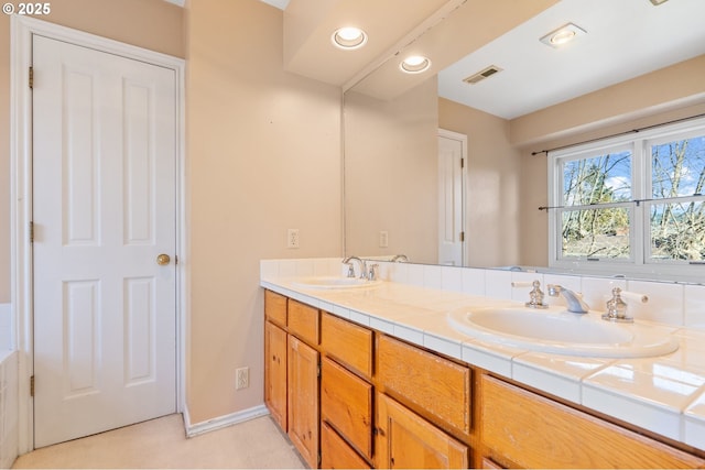 bathroom with vanity