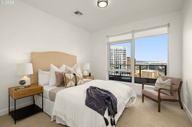 view of carpeted bedroom