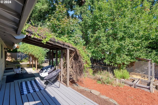 view of wooden terrace