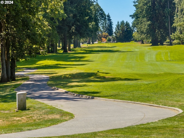 surrounding community featuring a lawn