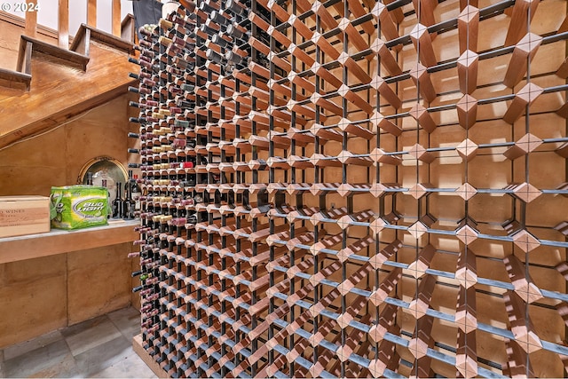 wine room featuring tile patterned floors