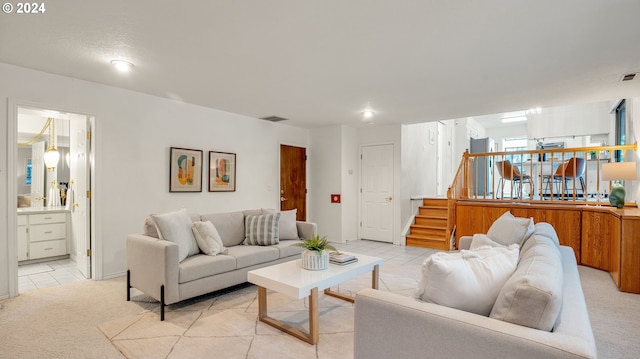 view of carpeted living room