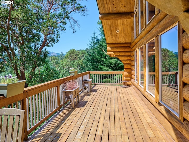 view of wooden terrace