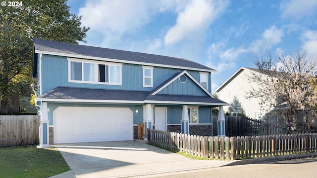 view of front of home featuring a garage