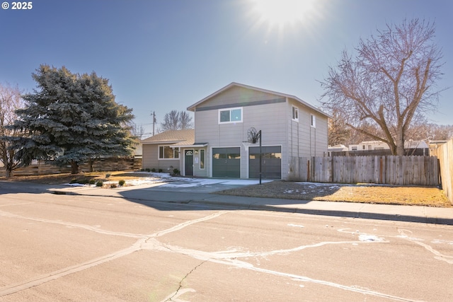 front facade featuring a garage