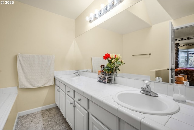 bathroom with vanity