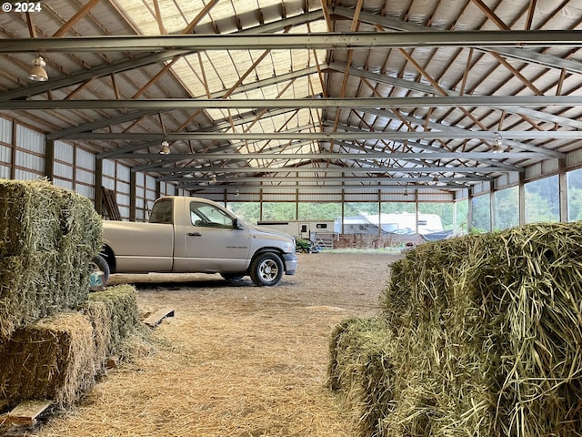 view of horse barn