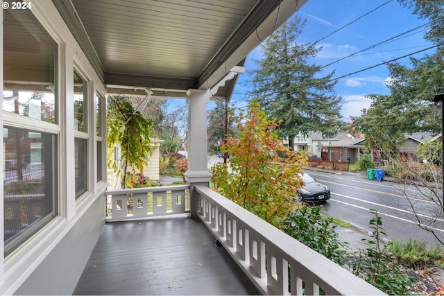 balcony with covered porch