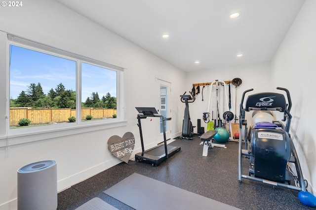 view of exercise room