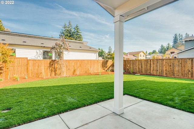 view of yard with a patio