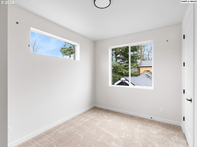 view of carpeted spare room