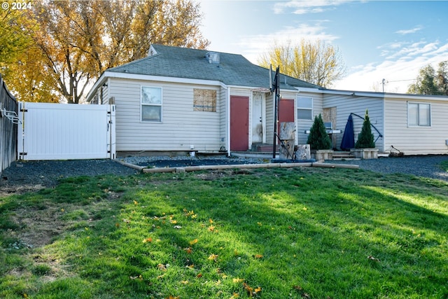 exterior space featuring a yard