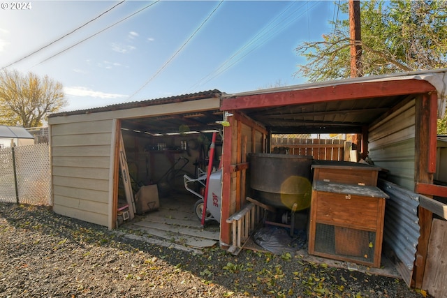 view of outdoor structure