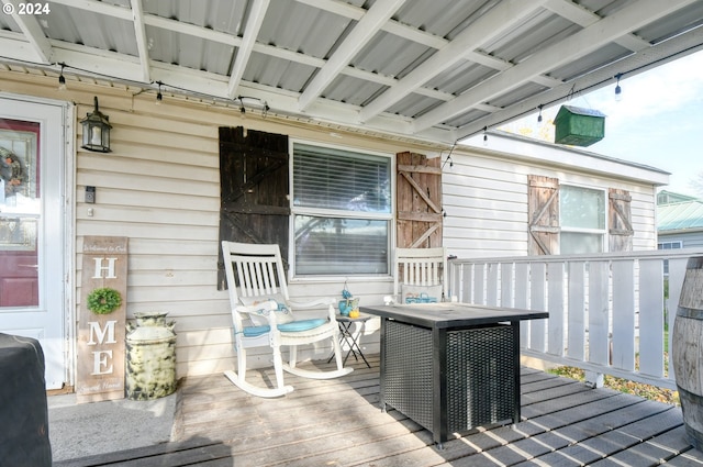 view of wooden deck