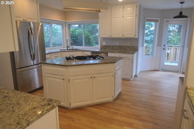 10420 SW 153rd Ave, Beaverton, OR 97007 - kitchen with stainless steel appliances, a sink, light wood-style flooring, and healthy amount of natural light