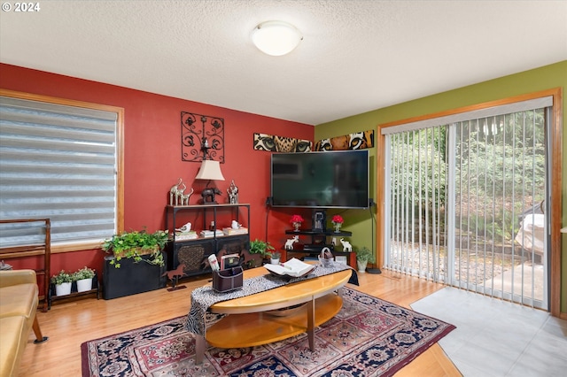 3824 Brighton Ave, Eugene, OR 97405 - living area with wood finished floors and a textured ceiling