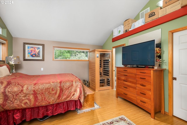 3824 Brighton Ave, Eugene, OR 97405 - bedroom featuring wood finished floors and lofted ceiling