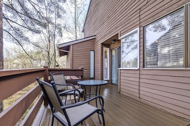 view of wooden deck