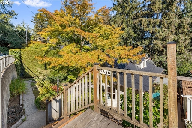 wooden terrace with fence