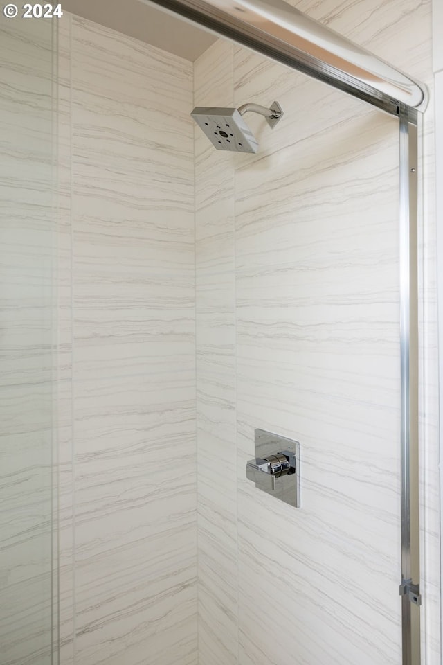 interior details with walk in shower