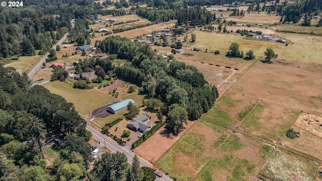 drone / aerial view with a rural view