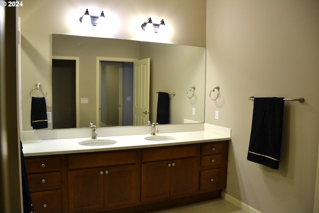 bathroom featuring vanity