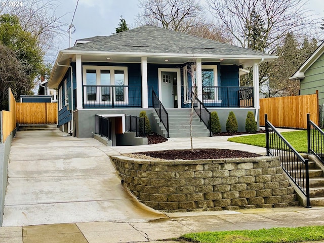 bungalow-style home featuring covered porch