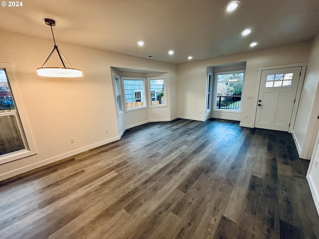 foyer featuring dark hardwood / wood-style flooring