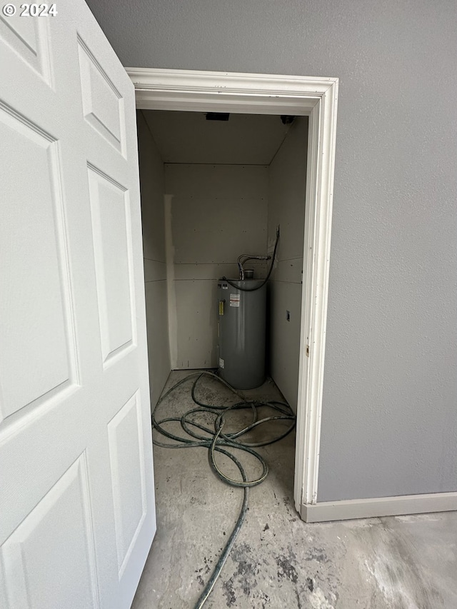 interior space featuring water heater