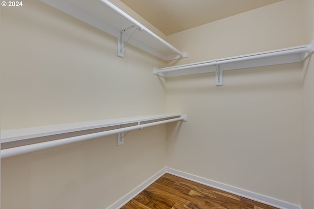 spacious closet featuring hardwood / wood-style floors