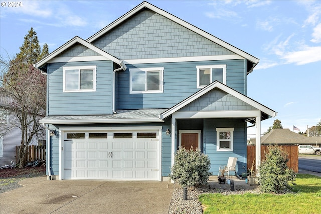 view of front of home featuring a garage