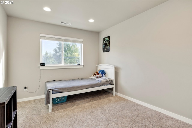 view of carpeted bedroom