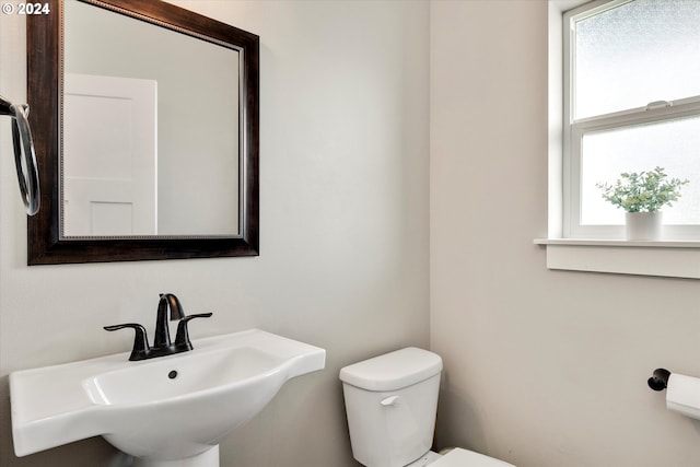 bathroom featuring toilet and sink