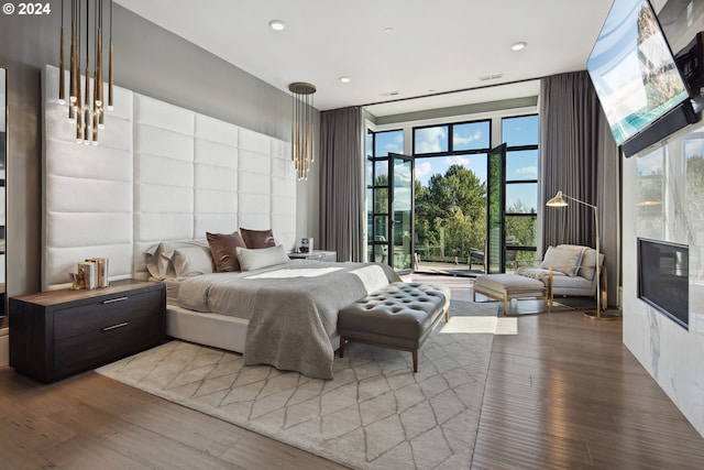 bedroom featuring light wood-type flooring