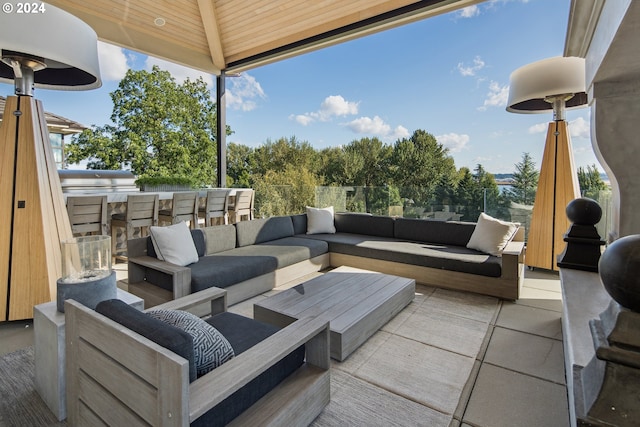 view of patio with outdoor lounge area