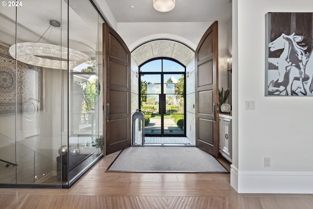 entrance foyer featuring hardwood / wood-style floors