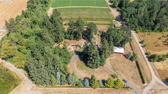 drone / aerial view featuring a rural view