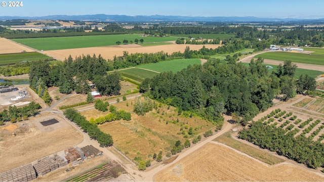 drone / aerial view with a rural view