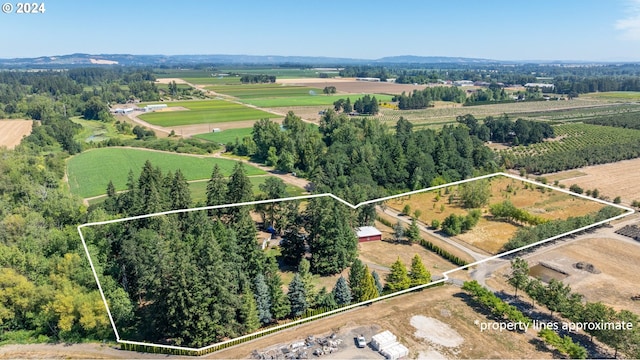 drone / aerial view featuring a rural view