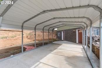 view of car parking with a carport